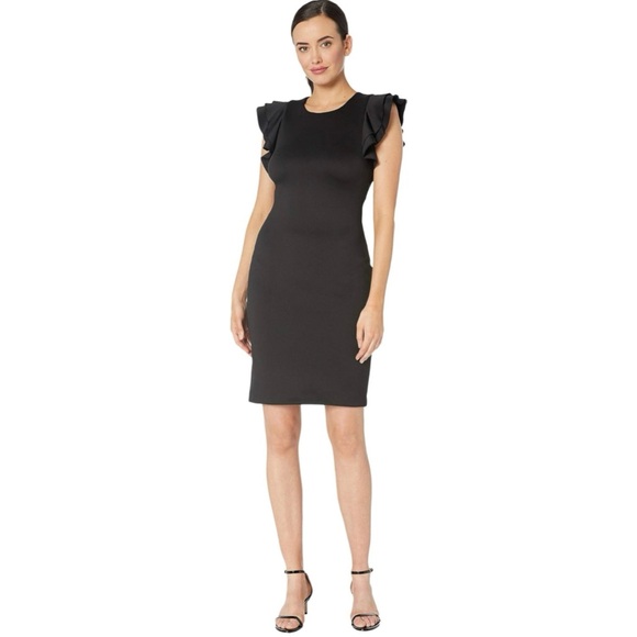 Tommy Hilfiger Dresses & Skirts - Tommy Hilfiger Women’s Flutter Sleeves Scuba Dress 10